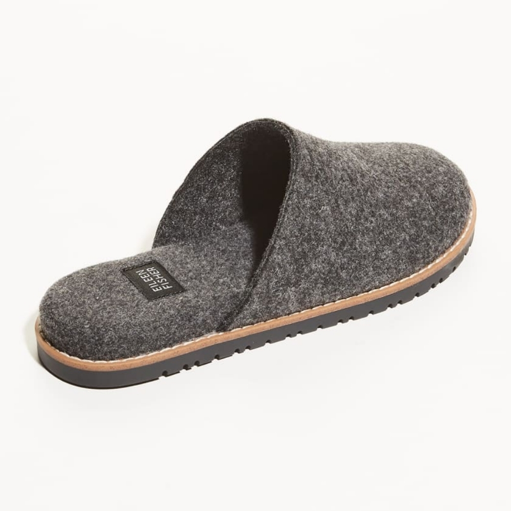 NWOB Eileen Fisher Soft Felt Wool Mules 7.5